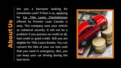 Get Cash Now! Apply Now For Car Title Loans Charlottetown