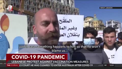 Mass Protests In Lebanon Over Illegal COVID-19 Vaccine Mandates And Restrictions