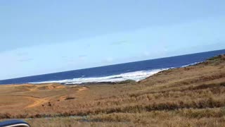 Driving to Papakolea Green Sand Beach