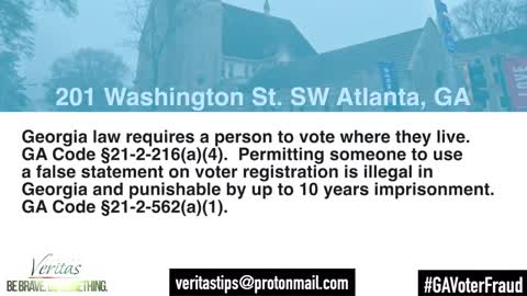 Georgia Address Voter Fraud video!