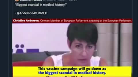 MEP Christine Anderson Meant Every Word of It: This Is the Worst Crime Ever Committed on Humanity