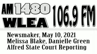 Wlea Newsmaker, May 10, 2021, Alfred State Court Reporter Professors