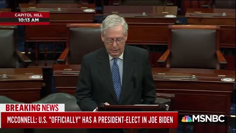 McConnell acknowledges Biden as President-Elect