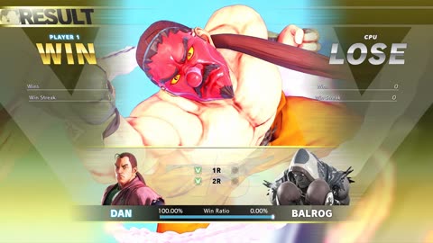35.Dan Hibiki vs Balrog (Hardest AI) - Street Fighter V