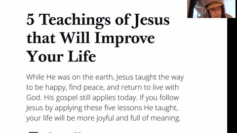 5 Teachings of Christ - Holy One of Israel - Will Change Your Life for the Better - 4-26-24