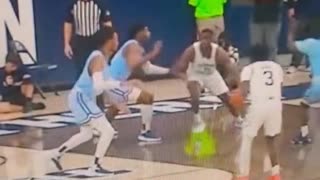 College Basketball Player Collapses Suddenly, Imo Essien Goes Down Clutching His Chest