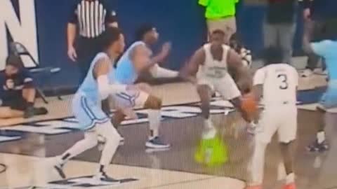 College Basketball Player Collapses Suddenly, Imo Essien Goes Down Clutching His Chest