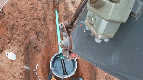 Sanitary sewer manhole install