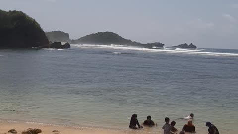 Banyu meneng ocean beach indonesia