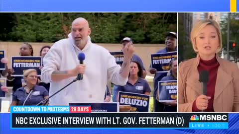 John Fetterman needs translating computer to do interview