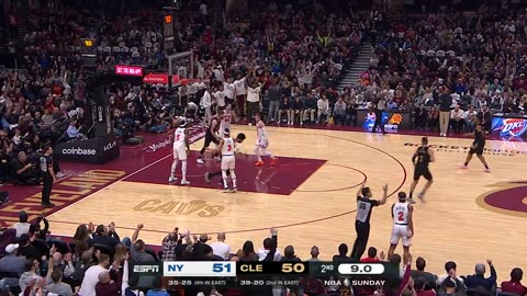 Garland's Clutch Three Extends Cavs Lead at Half!