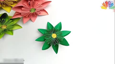 Easy paper flowers _How to make paper flowers_Beautiful Paper Flower Making Tutorial _ DIY Paper