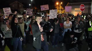 Wild Leftists at Anti Trump Protest