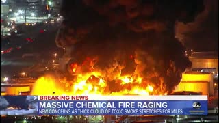 Massive chemical plant fire burns in Texas USA, America under atack?