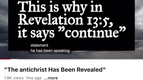 THE ANTICHRIST HAS BEEN REVEALED PART2