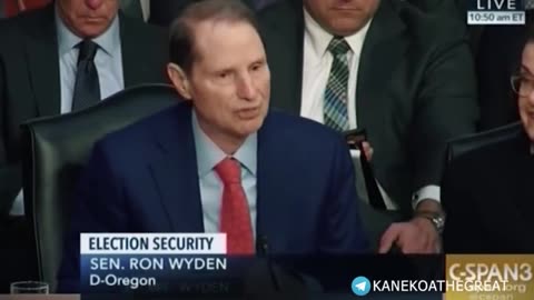 Senator Ron Wyden provided testimony on the vulnerabilities of the US election system. 2019