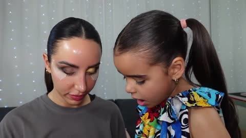 5 Year Old Makeup Artist Recreating Viral TikTok Look | Makeup Tutorial | Trending Makeup
