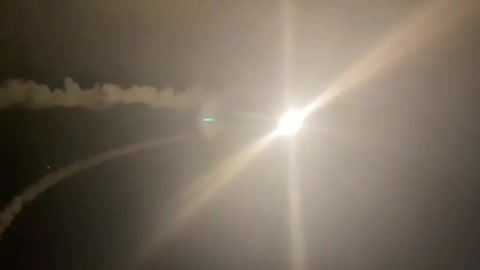 Ukrainian air defense hits a rocket of Russian invaders