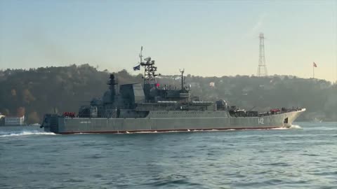 Footage Of The 369-Foot, Sunk Russian Ship 'Novocherkassk' From 2020