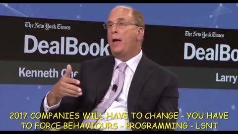 LARRY FINK 2017, CHANGING BEHAVIOURS DOING THE ROUNDS!