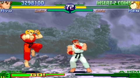 Street Fighter Alpha 3 - Ryu Playthrough on an Arcade Cabinet
