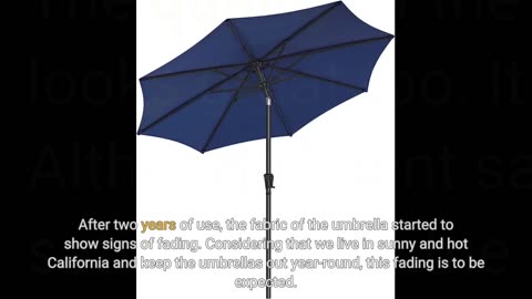 Buyer Feedback: SONGMICS Patio Umbrella, 7.5 ft Outdoor Table Umbrella, Deck Umbrella, with 8 R...