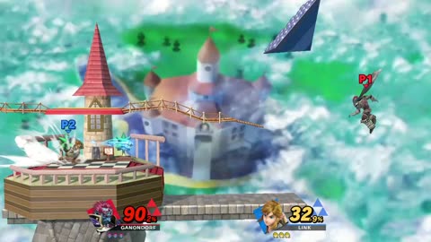 Ganondorf vs Link on Peach's Castle (Super Smash Bros Ultimate)