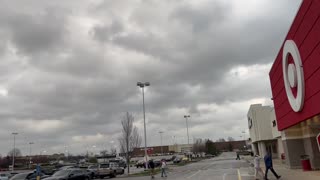 March 31, 2023 - A Cloudy Evening Outside the Target Store in Plainfield, Indiana