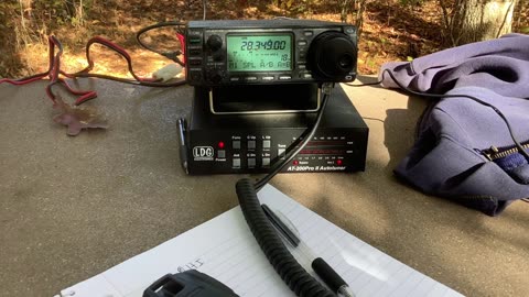 Amateur Radio at Pee Dee River State Game Land. Working a school group and DX in Sweden
