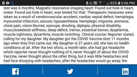 VAERS: 21YR OLD TEXAS GIRL GETS COMPLETELY WRECKED BY PFIZER!