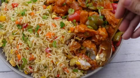 Chicken Manchurian With Egg Fried Rice By Recipes Of The World