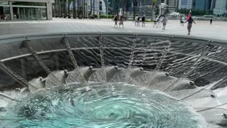 Incredible Spiral Water Fountain in Singapore