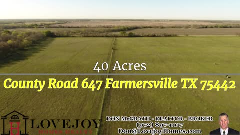 40 acres County Road 647 Farmersville TX 75442