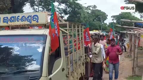 BJP Mahanga Unit Stages Protest Against Odisha Govt