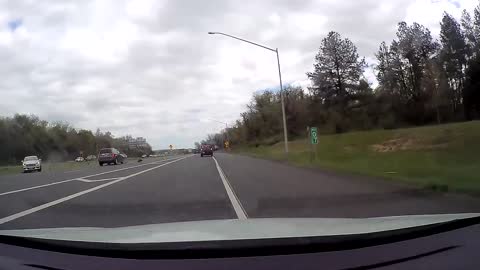 People Witness Car Collision While Driving On Busy Highway