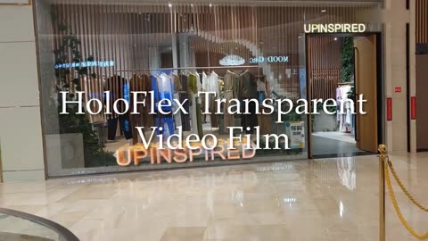 HoloFlex video film installation in clothing store and factory.