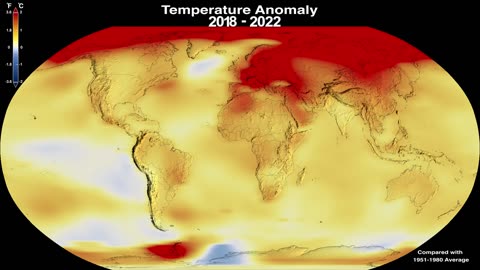 Global warming from 1980 to 2022