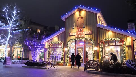 Village and Christmas Lights at Blue Mountain Village Holiday Magic