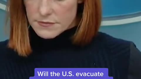 #JenPsaki said there is no plan for a #military evacuation of #Ukraine, though