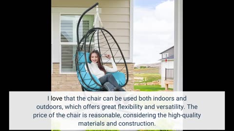 Patio Hanging Egg Chair with Stand Review - Rattan Wicker Hammock Chair