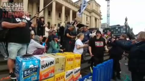 Thousands of Anti Government Protestors Sing 'I Am, You Are, We Are Australian'