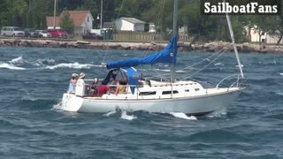 Healing Hands Sail Boat Light Cruise Down From Lake Huron