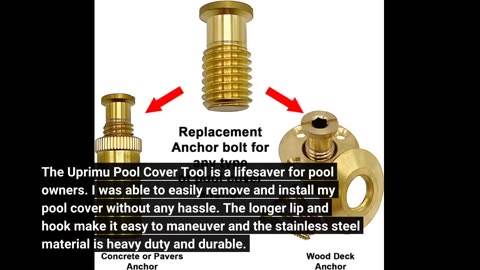 Skim Reviews: Uprimu Pool Cover Tool, Pool Cover Removal Installation Rod Pool Cover Anchors, S...