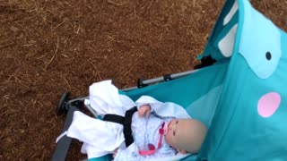 Playborn Doll Annabelle goes for a Stroller Ride