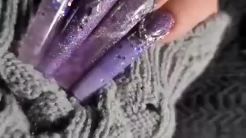 Purple nail set