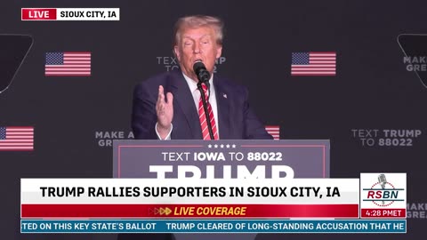 FULL SPEECH - President Donald J. Trump to Deliver Remarks in Sioux City, Iowa - 10/29/23