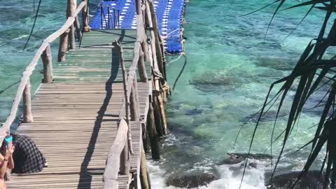 Floating bridge in Thailand.