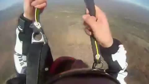 Skydiver's Helmet Cam Shows 1000 Meter Plunge