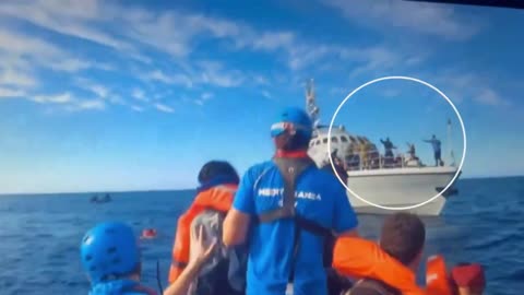 NGO boat save a captured 'Coudenhove Kalergi importee' from the coastguard..