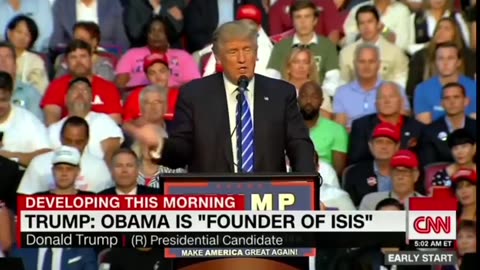 2016, Donald Trump said Barack Obama is the founder of ISIS and Hillary Clinton is the co-founder